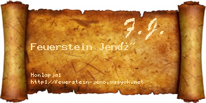 Feuerstein Jenő névjegykártya