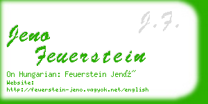 jeno feuerstein business card